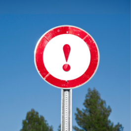 Sign with an exclamation point