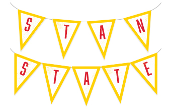Gold Stan State printable flags