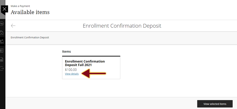 Screenshot with arrow pointing to View Details link