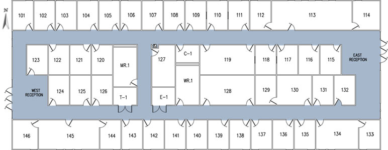 Map of the Student Services building.