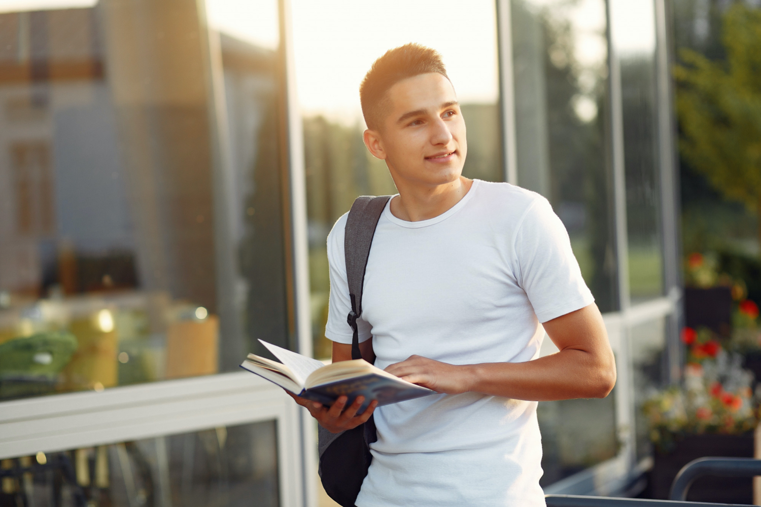 Male college student.