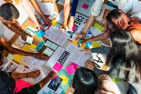 design_thinking.jpg Group of people working together.