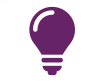 Purple light bulb icon