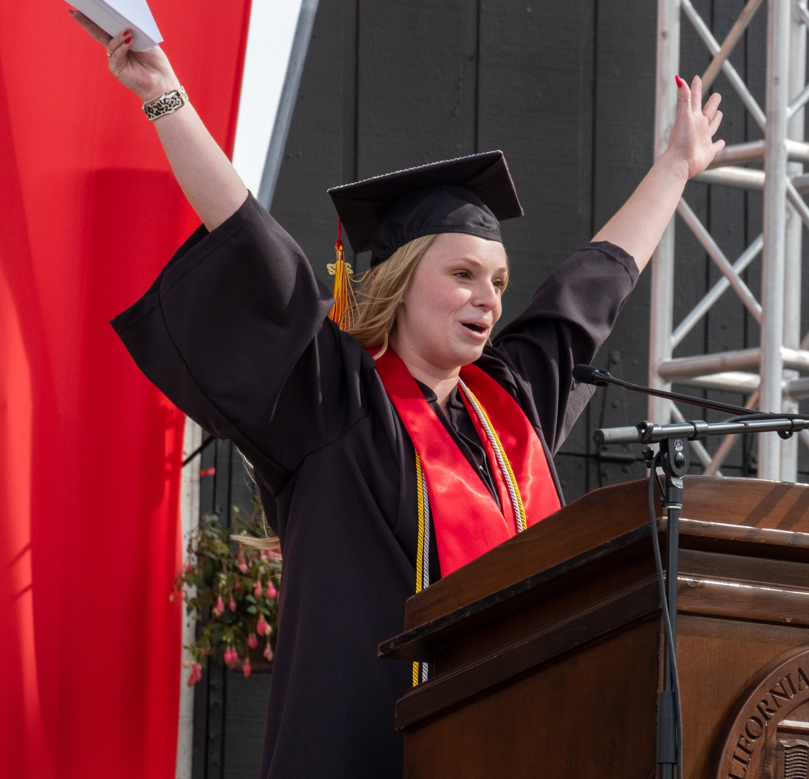 Student speaker Kayla Lindquist