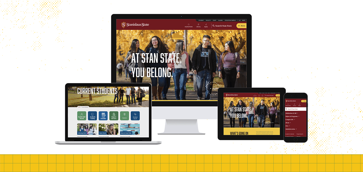 Stanislaus State's redesigned website won a bronze award in the 2022 Indigo Design Awards