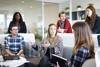 students in workgroup