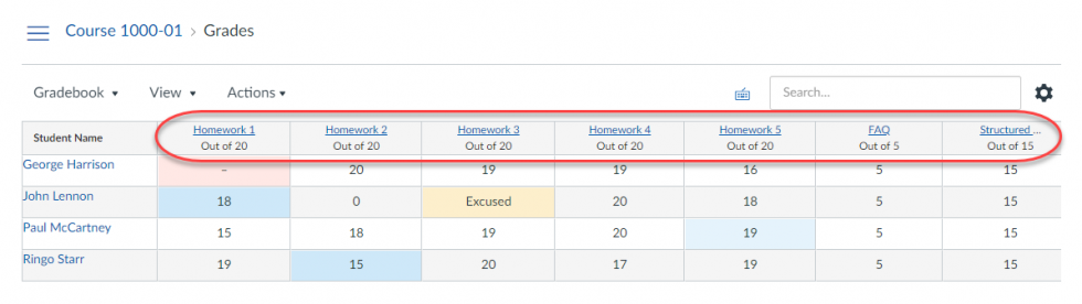 grade assignments on canvas