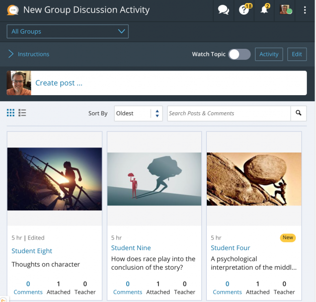 Sample Discussions Plus activity