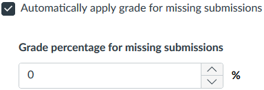 Automatic grade for missing submissions