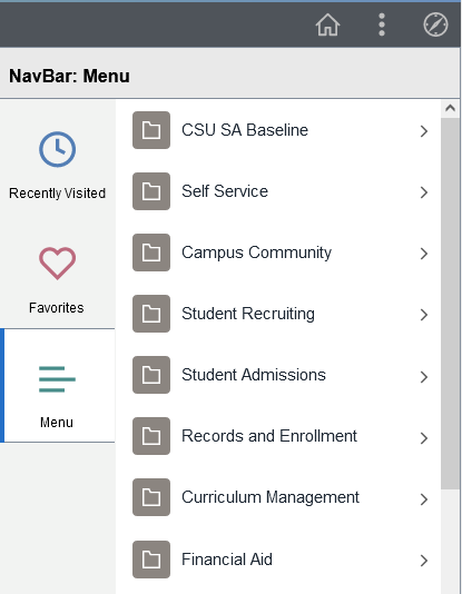Nav Bar menu