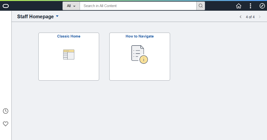 navigation home page