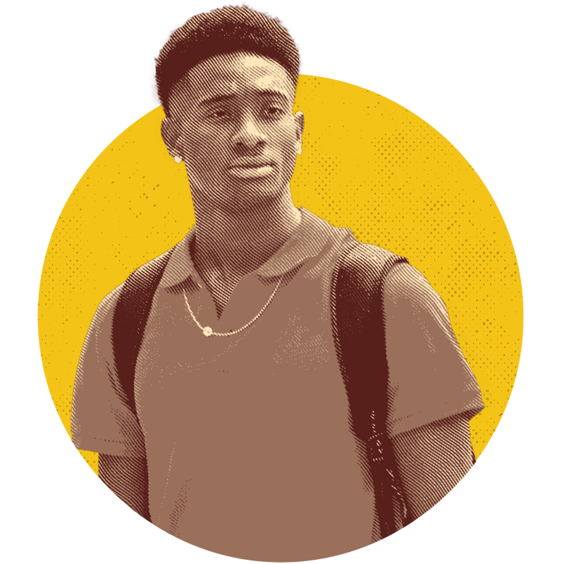 wow-students-web-2.png Student in brown duotone with a yellow circle background