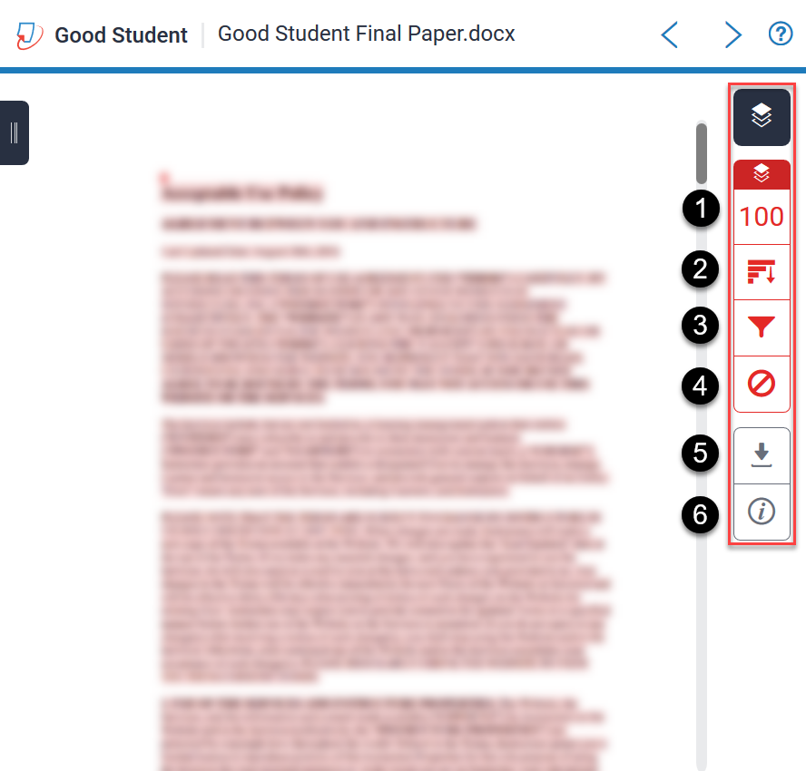 Turnitin originality interface