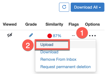 Steps to resubmit or upload on behalf of student