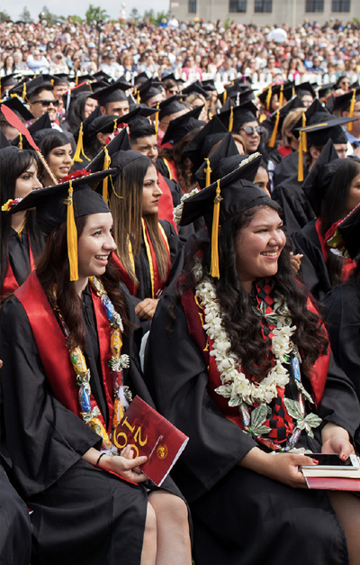 grads at commencement