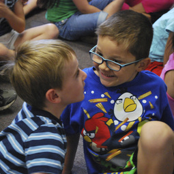 Two students sitting together