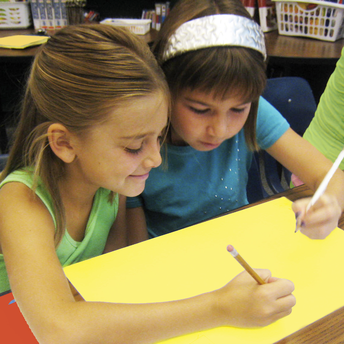 Students completing after-class activities