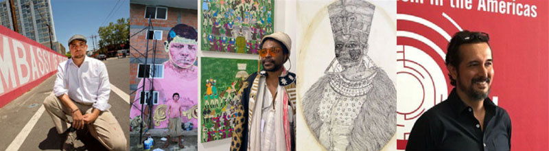 Caleb Duarte and Umar Rashid and curator Bill Kelley