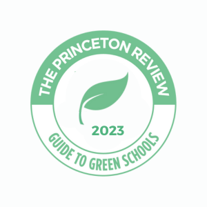 The Princeton Review Guide to Green Schools 2023 Award logo.