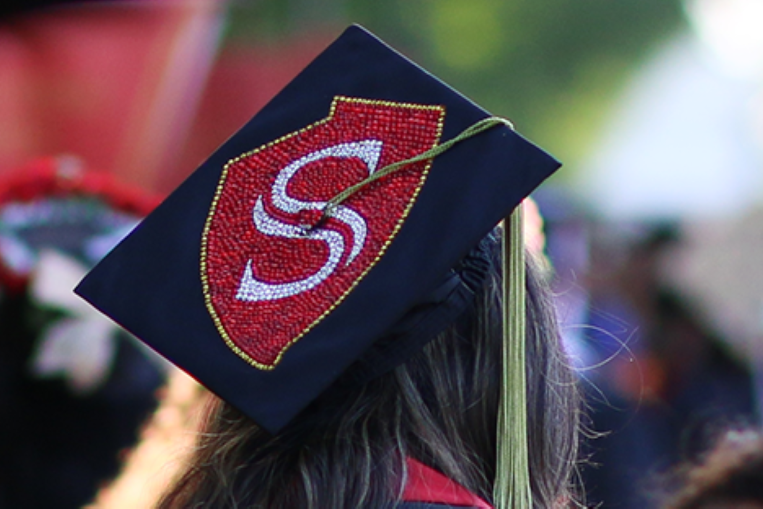 Graduation cap with Stanislaus State logo