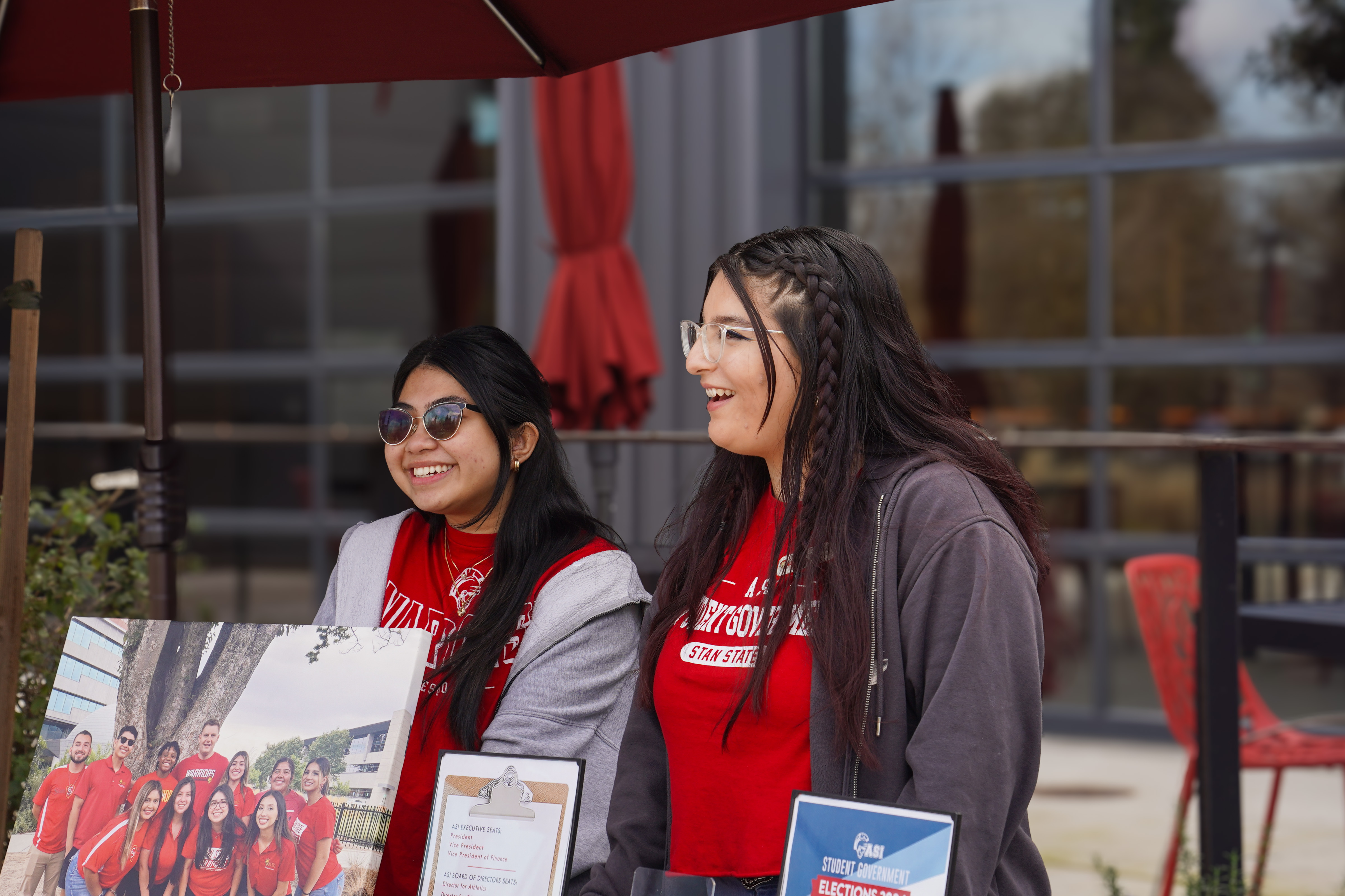 students advocating at get social booth