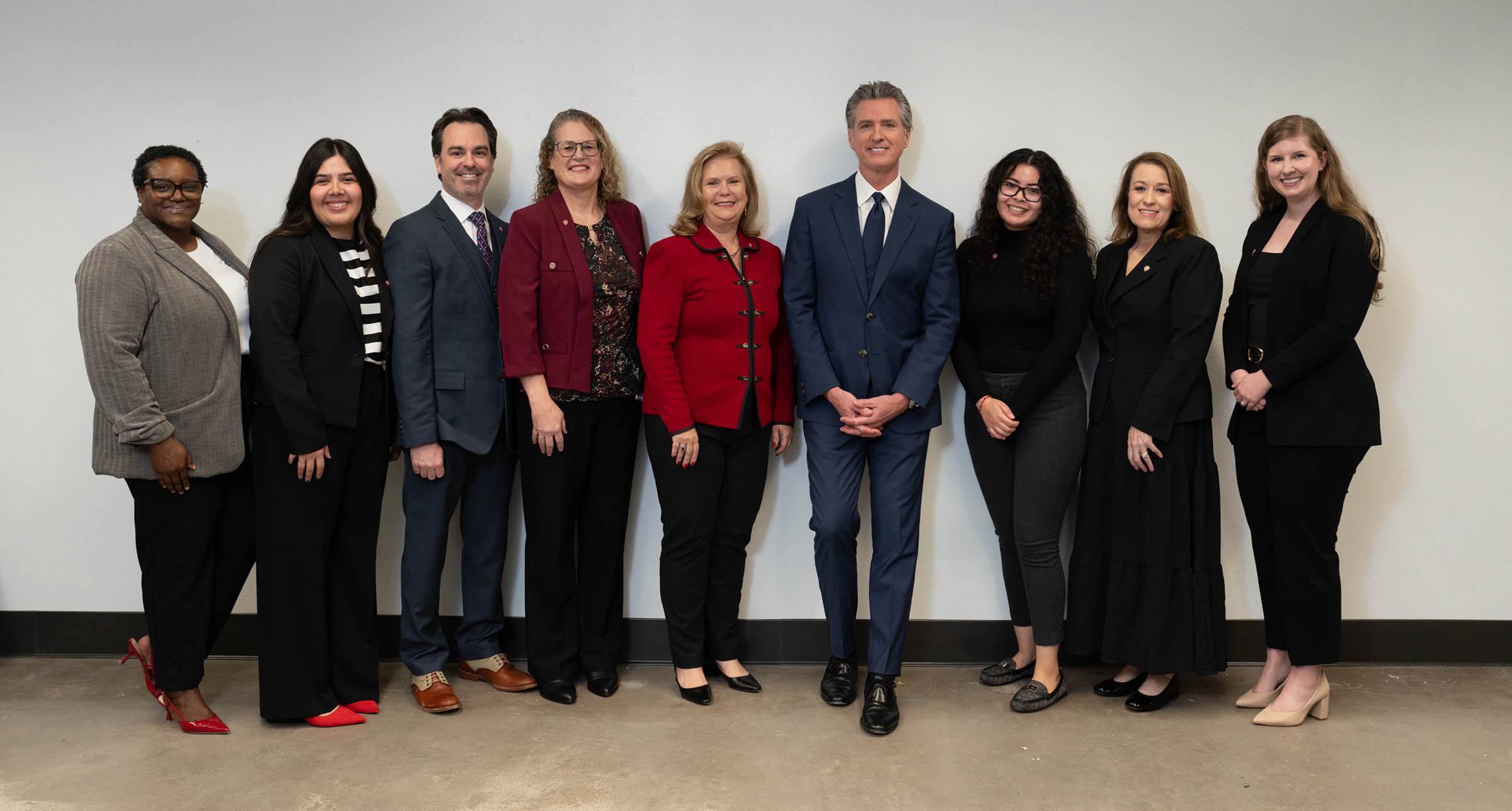 Stan State students, faculty and staff with Governor Gavin Newsom