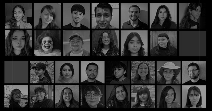 Collage containing all 2025 BFA and BA students