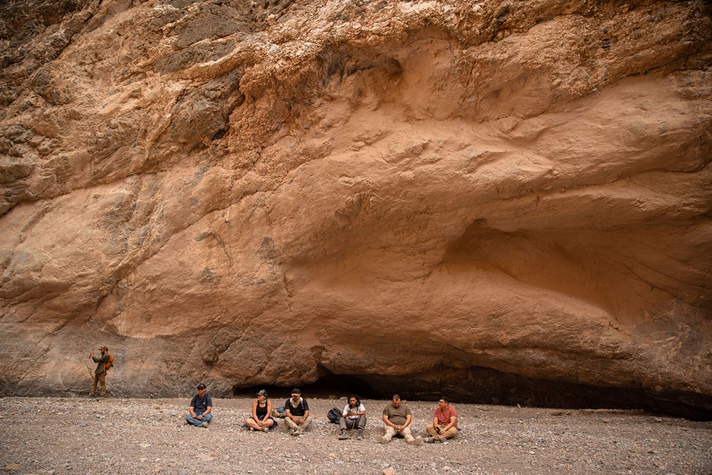 sitting at the floor of Titus Canyon