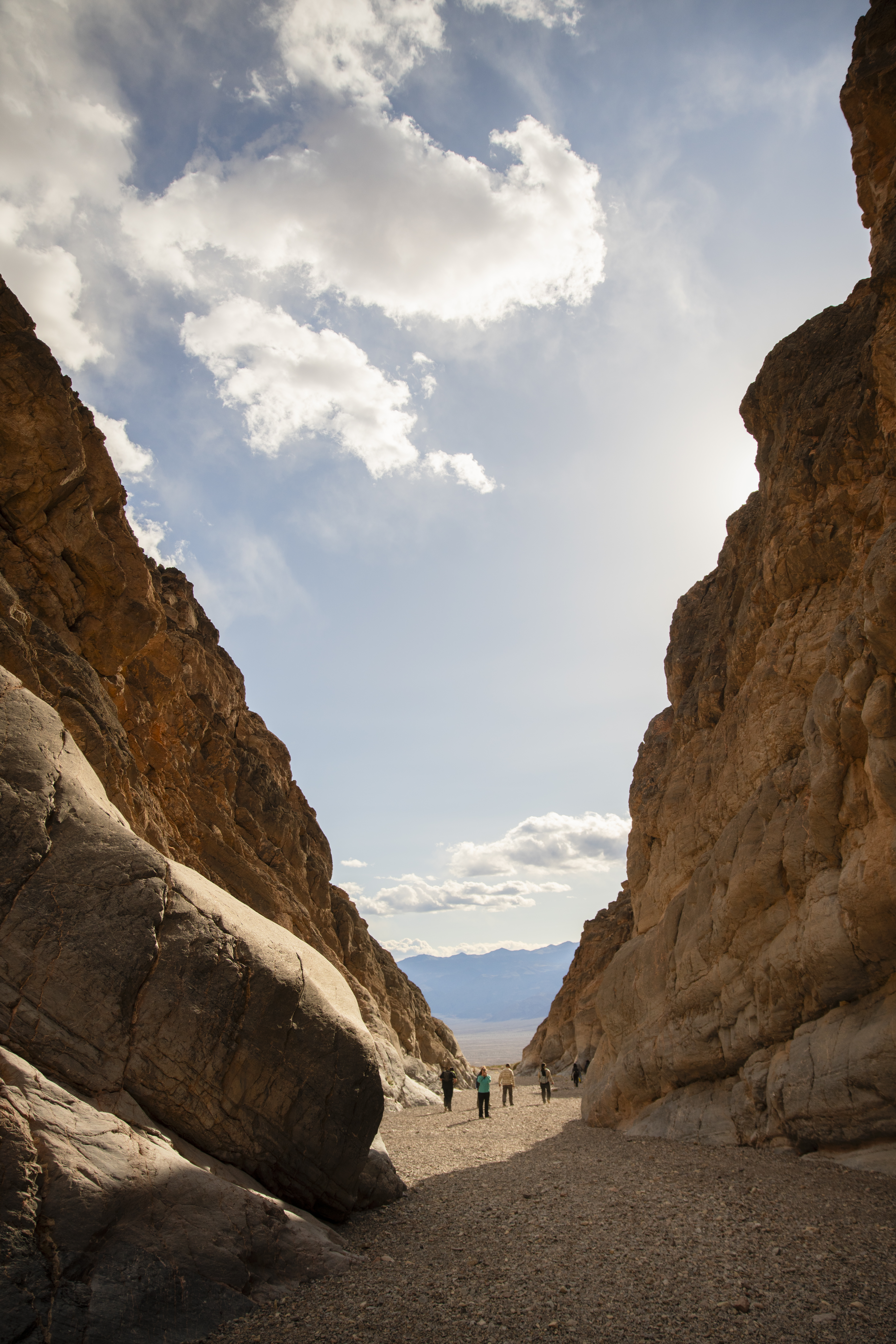 walking out of Titus Canyon, Death Valley