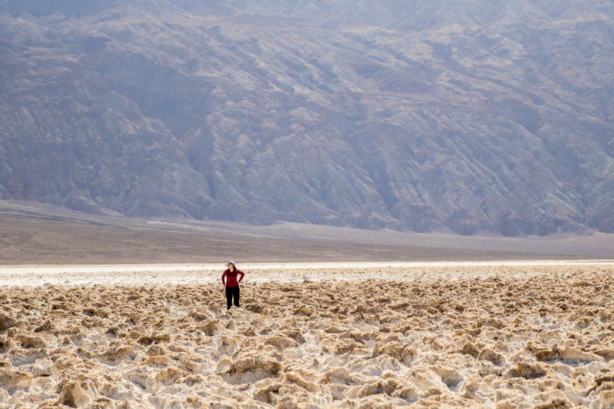 student in Devil’s Golf Course