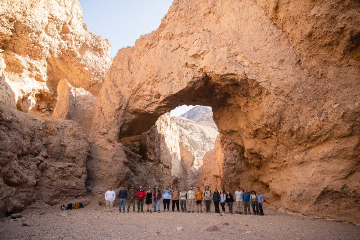 group photo in Natural Bridge Canyon
