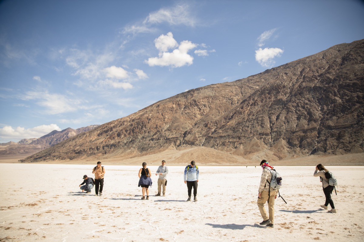 students exploring Badwater Basin
