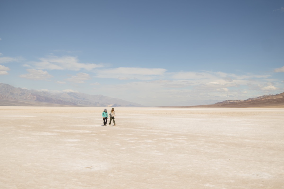 professor and student exploring Badwater Basin