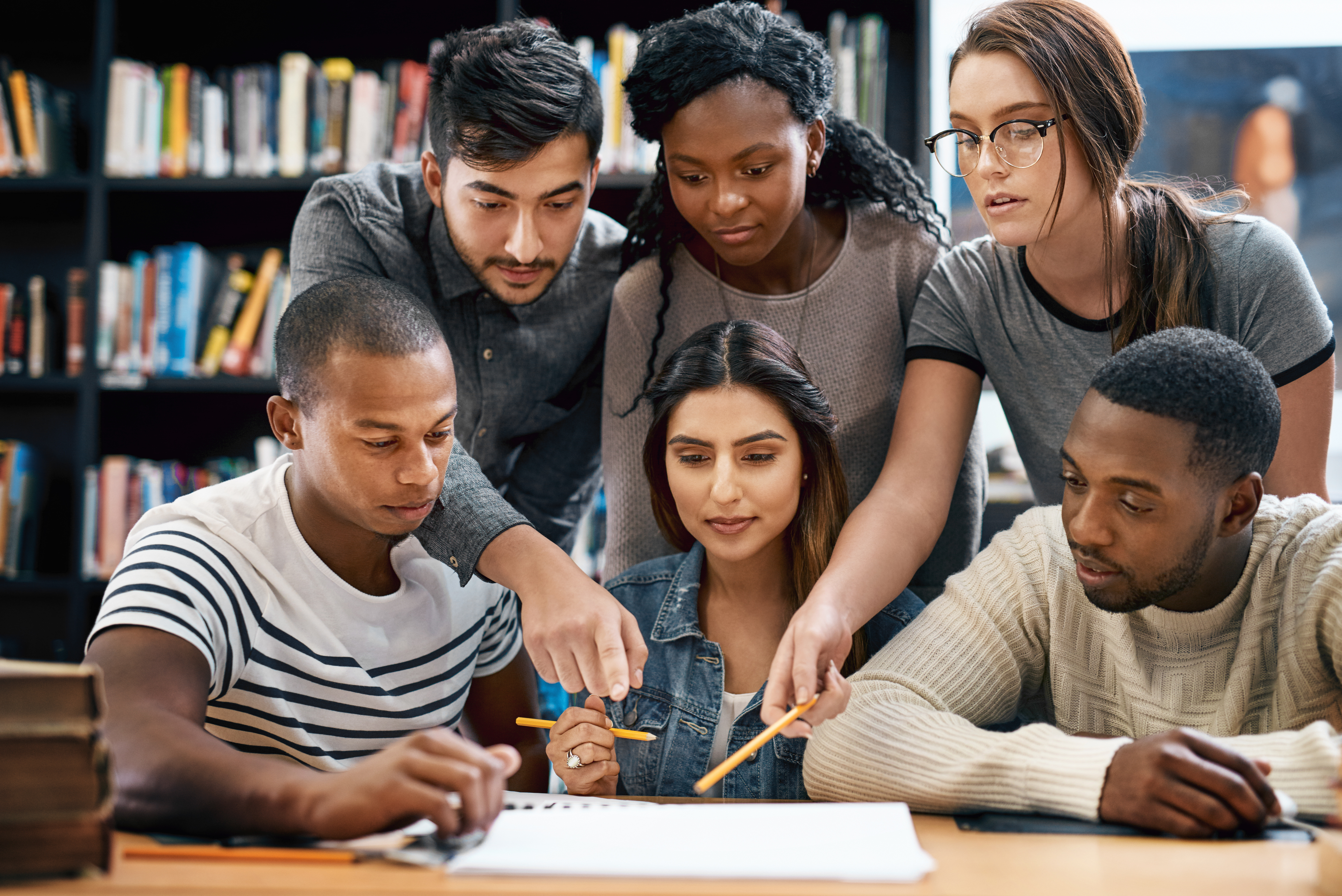 group of students working on an assignment
