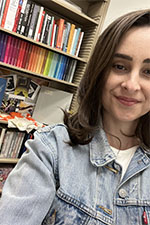 Alice Heeren with bookcase