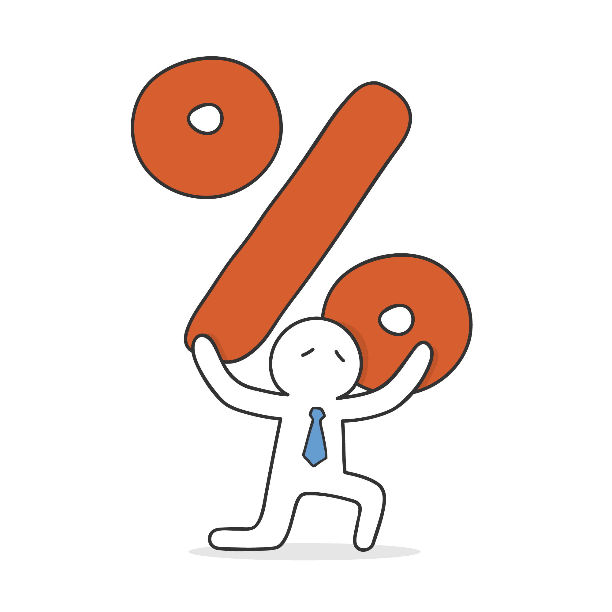 Percent Sign with a person