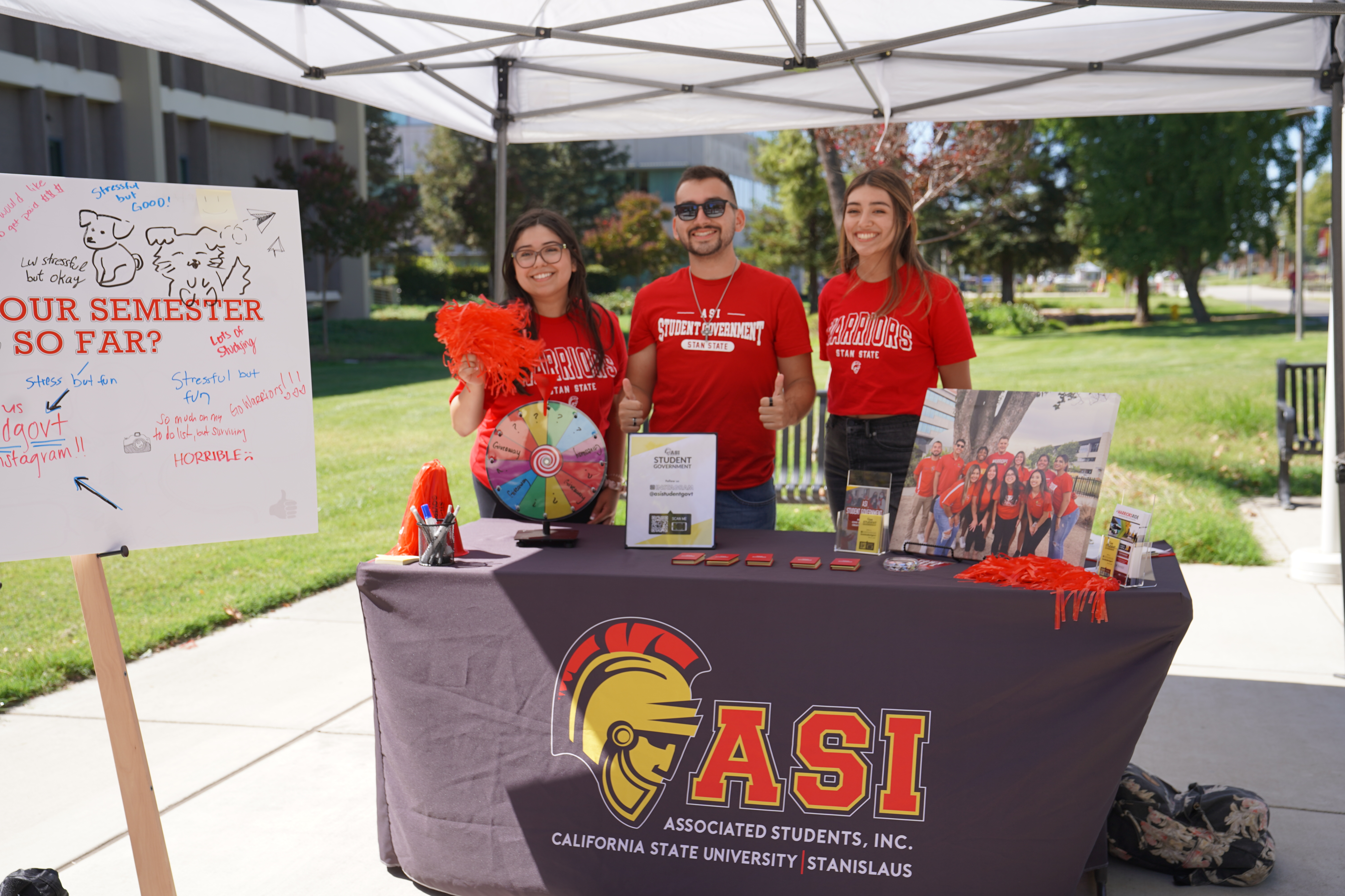 Student Government Students behind ASI Table