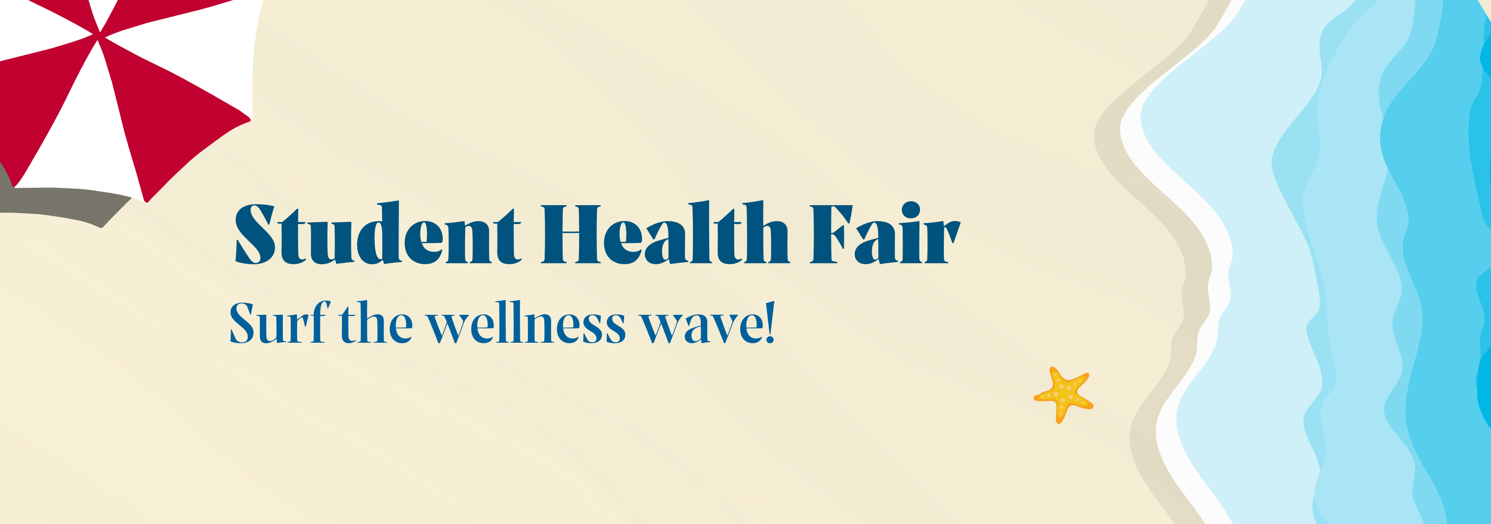 Student Health Fair web banner.