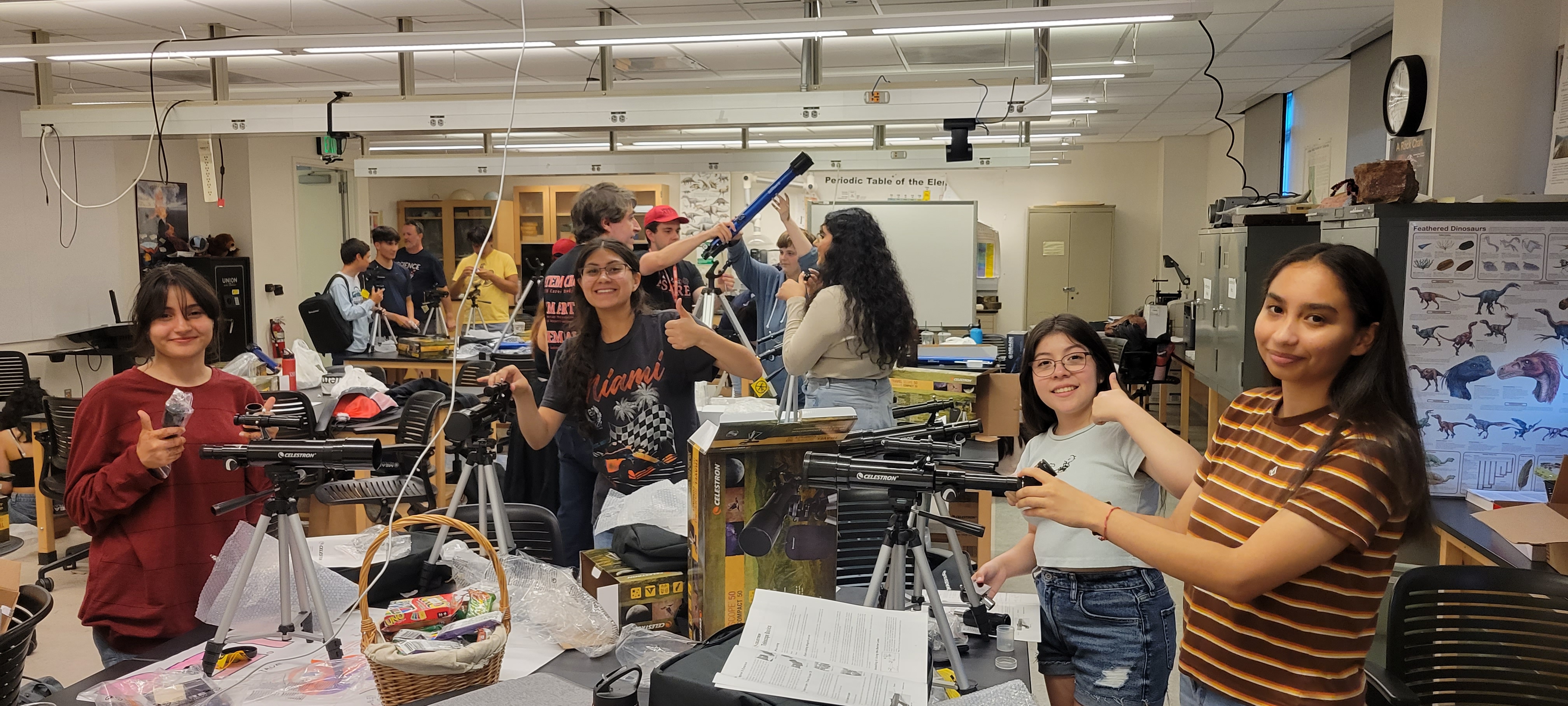 ASPIRE tudents getting ready for Telescope night