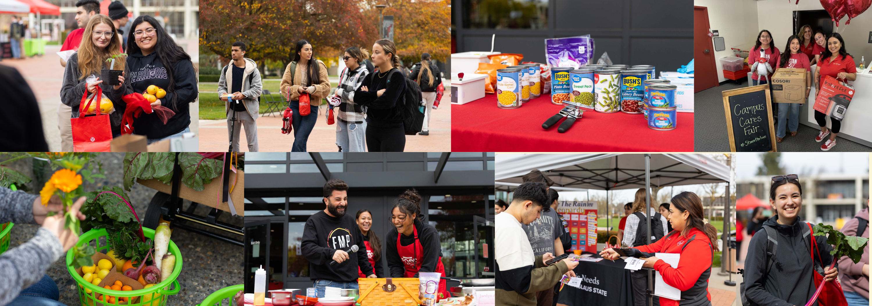 Collage of 8 photos from previous National Hunger and Homelessness Awareness Week event series.