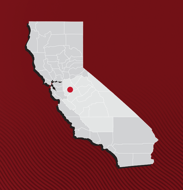 Map of California highlighting the San Joaquin Valley