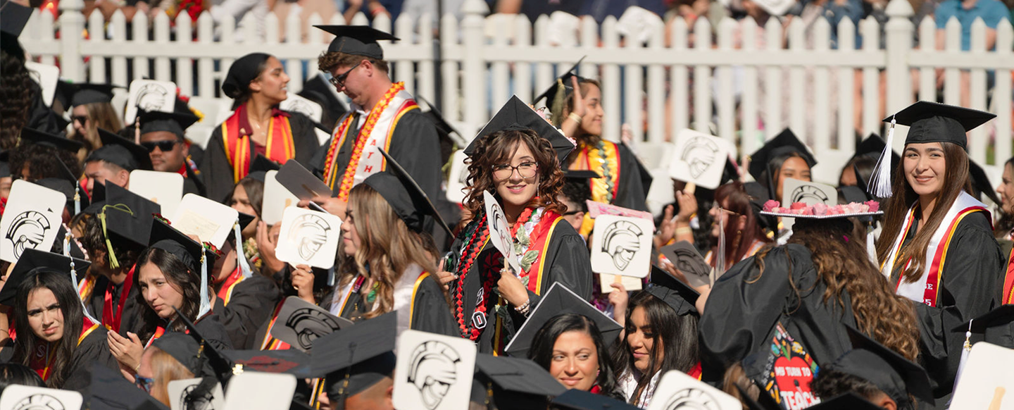 Stan State Grads at commencement ceremony