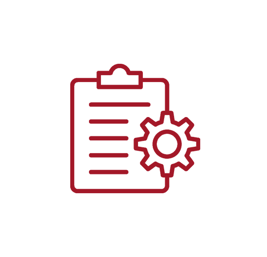 icon clipboard with cog