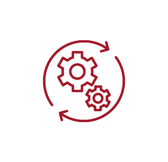 icon cogs with circular arrows