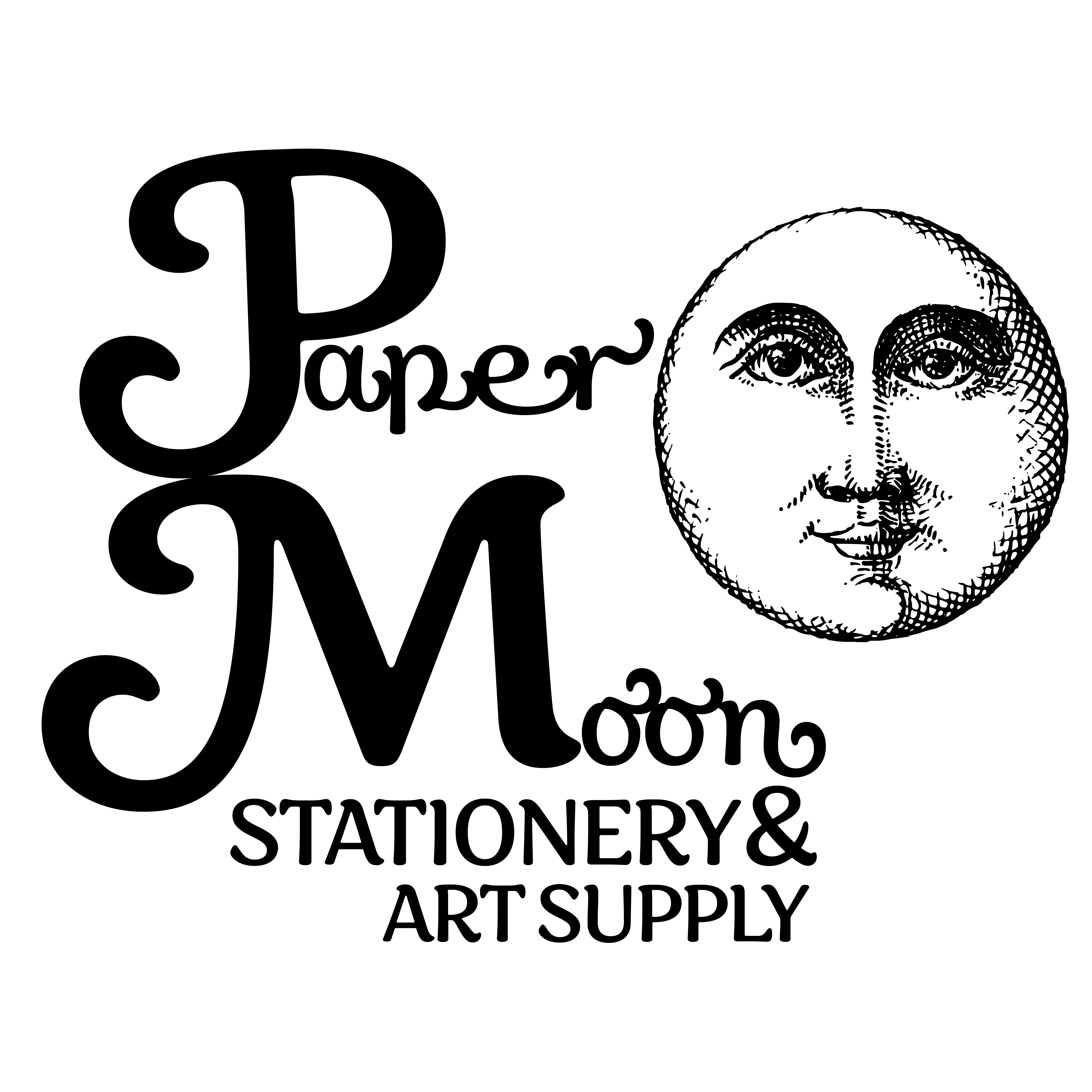 Paper Moon Stationery & Art Supply Logo