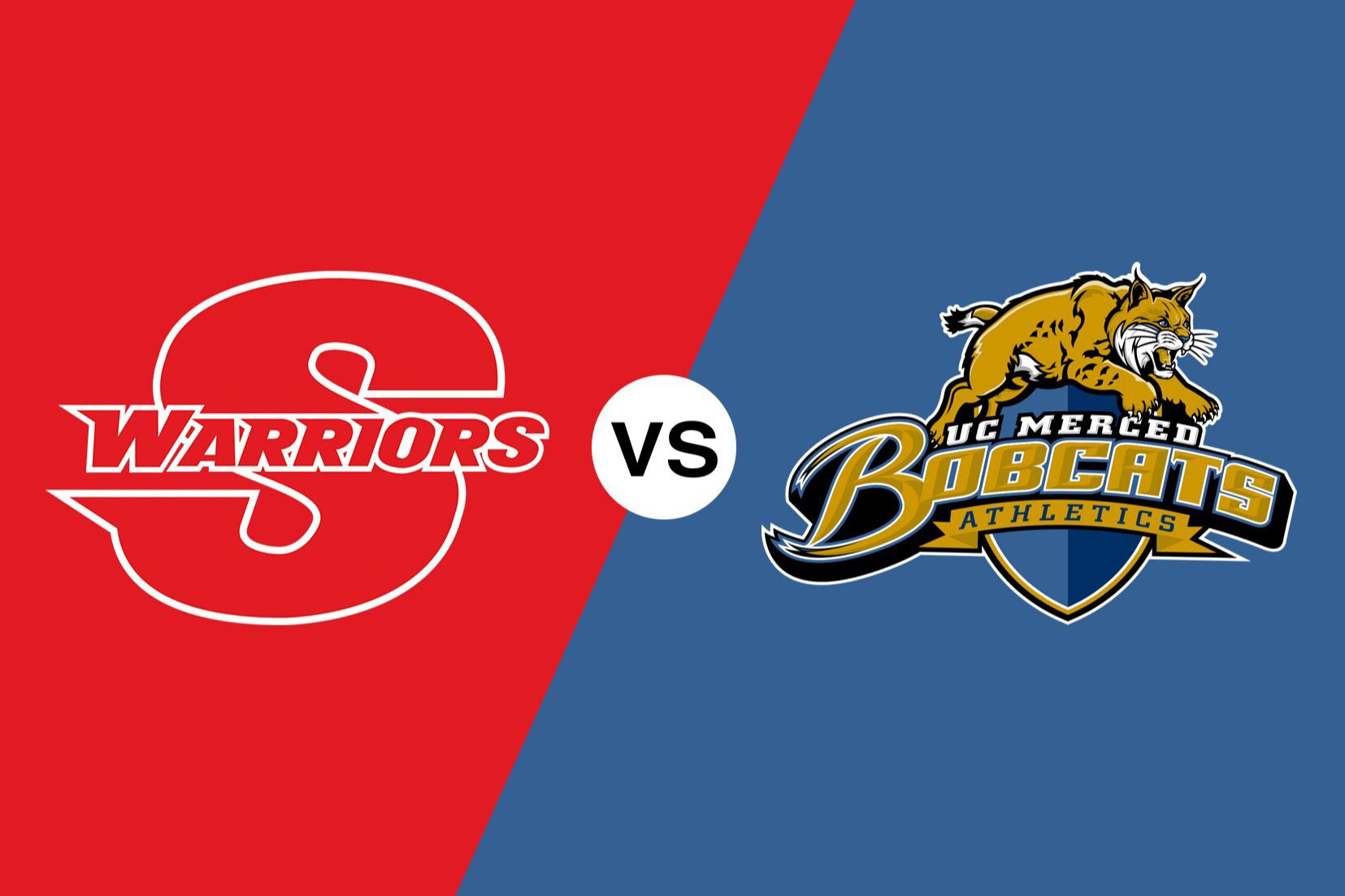 Stan State Warriors vs UC Merced Bobcats logo