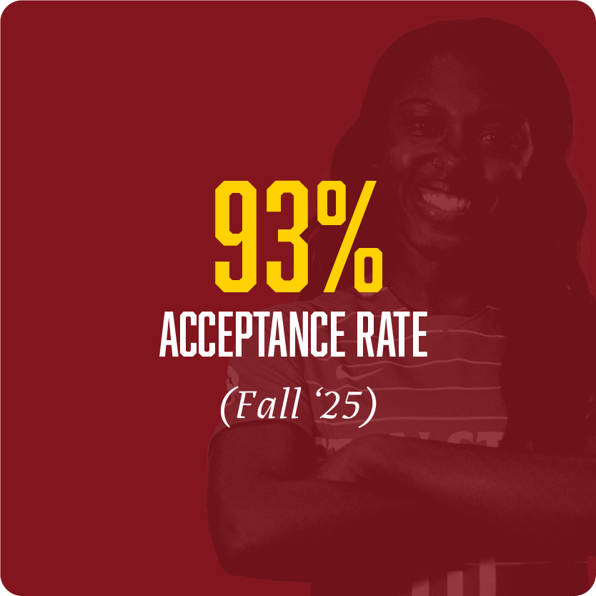 93% Acceptance Rate (Fall ‘25)