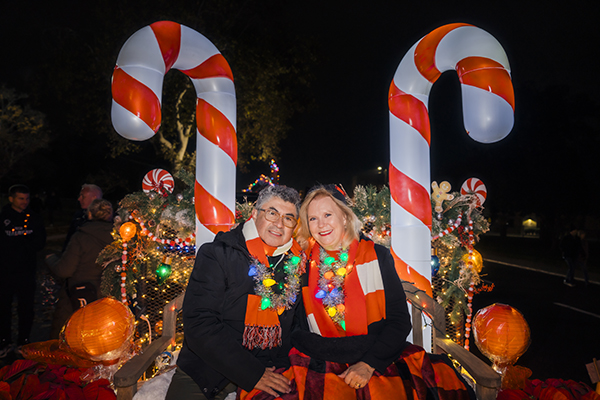President & Enrique Rios-Ellis in the Turlock Christmas Parade 2025