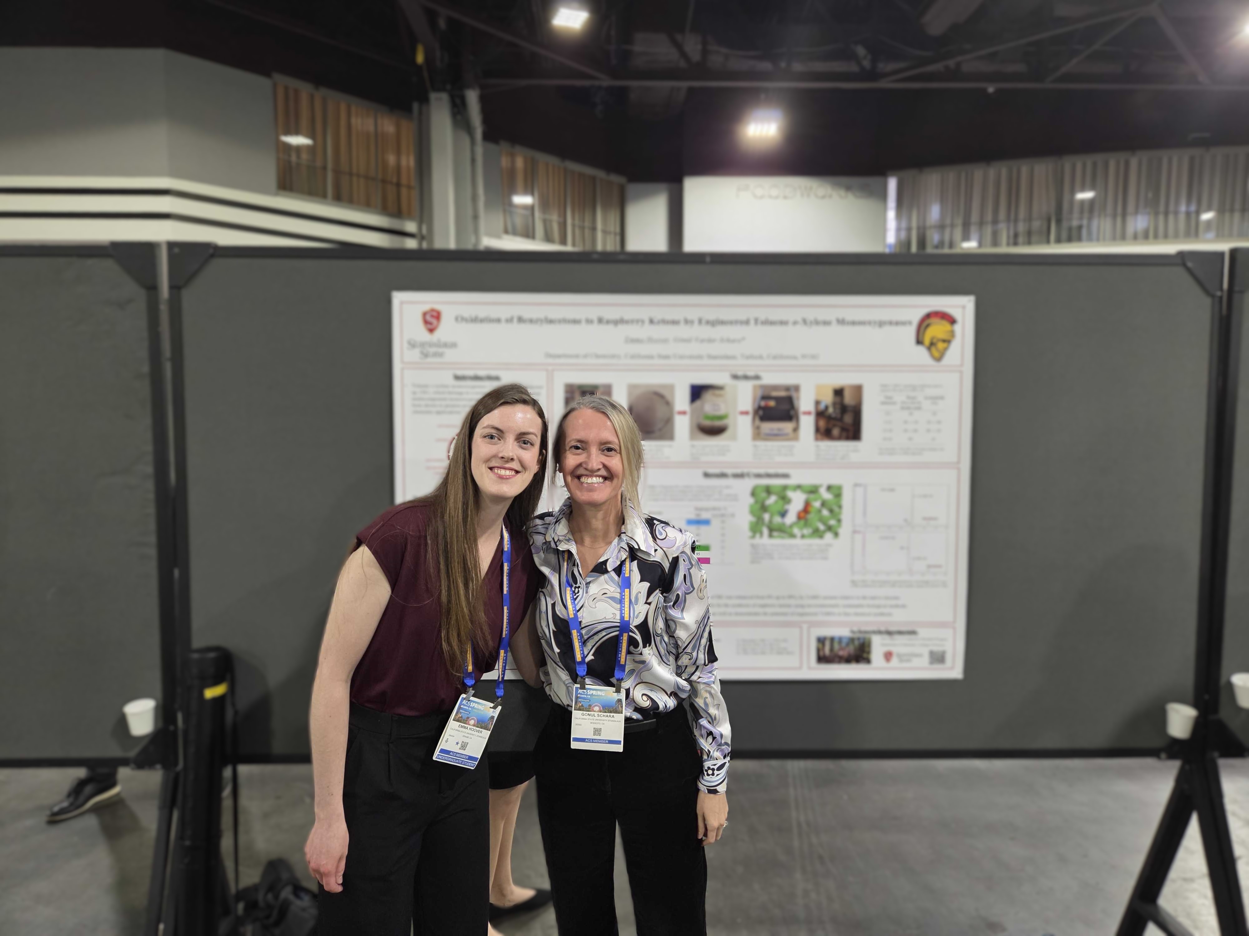 Emma and Dr Schara at the ACS meeting