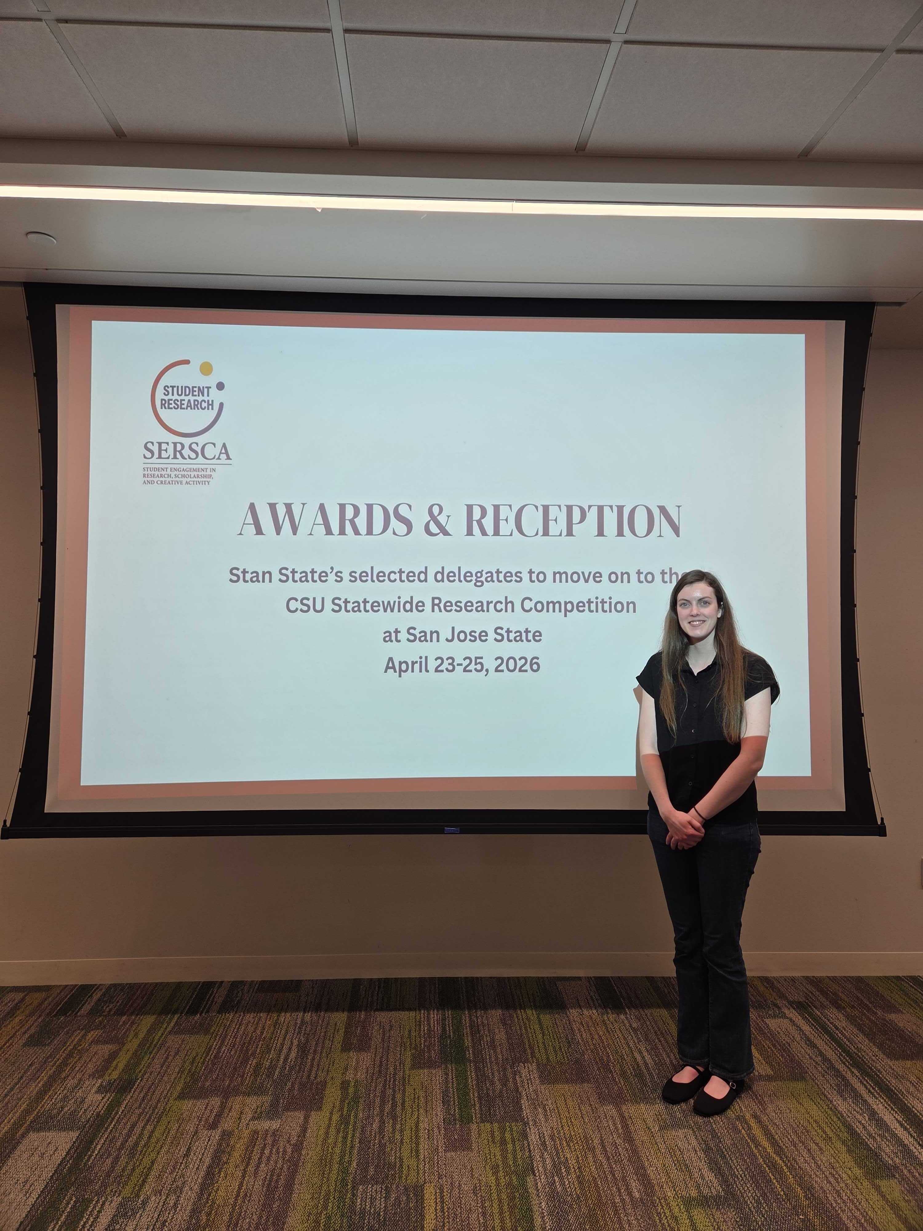 Emma Hoover Presenting at the Research Competition